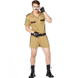 Spirit Sergeant Short Pants Cop Police Halloween Costume Cosplay Party Adult M